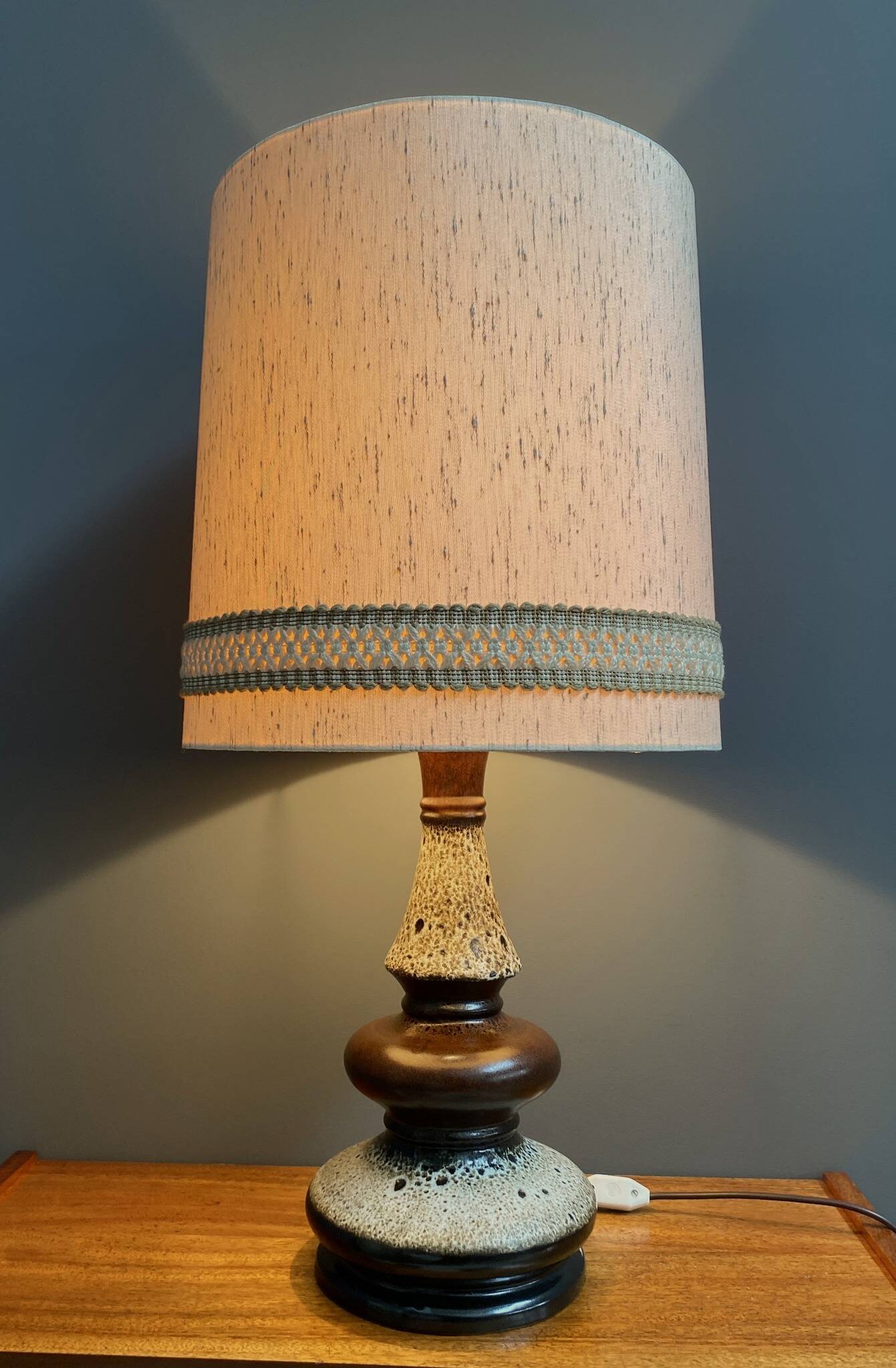 Lampe de table en céramique de Hustadt Leuchten années 1970