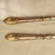 Solid silver salad servers, late 19th century