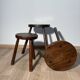 Farm stool in solid oak wood