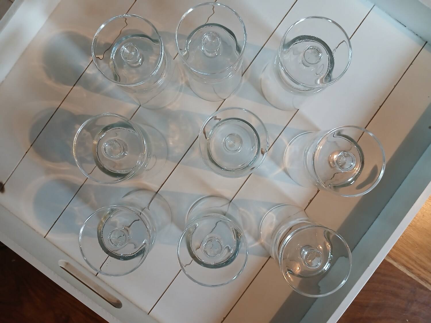 9 vintage stemmed glasses
