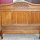 Pair of beds and Art Nouveau bedside in oak, France, circa 1910