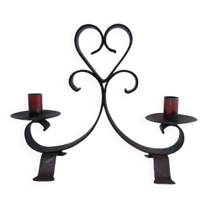 Bougeoir deux feux en - coeur