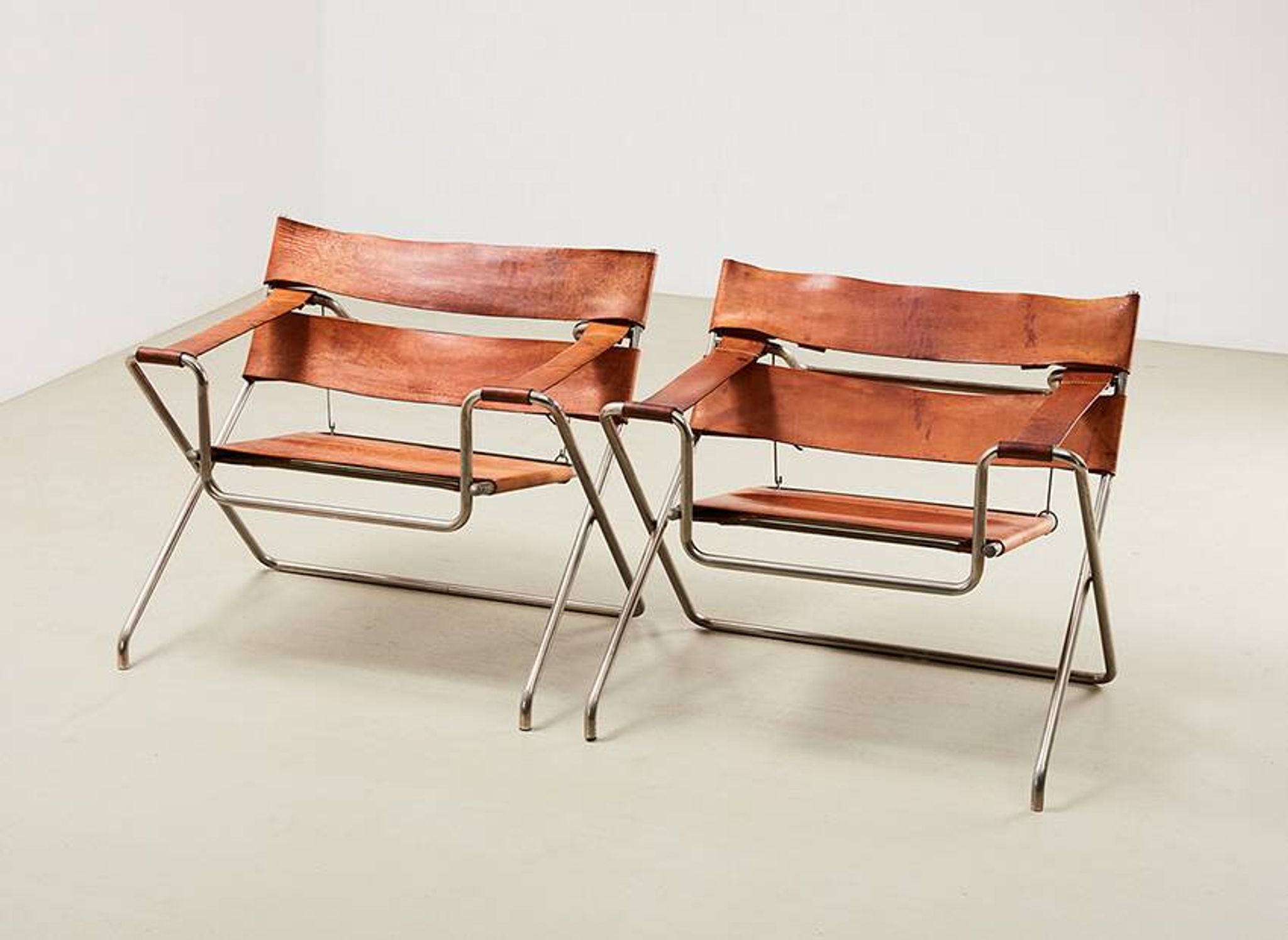 Marcel Breuer Pair of D4 Folding Chairs for Tecta Germany 1926/1970s