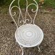 White lacquered wrought iron garden furniture set