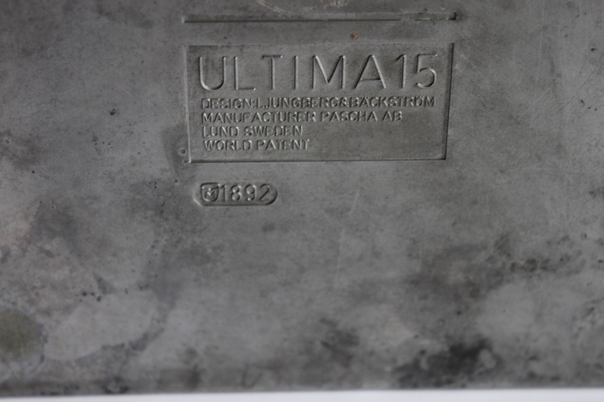 Ultima 15 ashtray by Bo Ljungberg & Holger Backstrom for Pascha AB Lund,  Malmö Sweden 1970s.