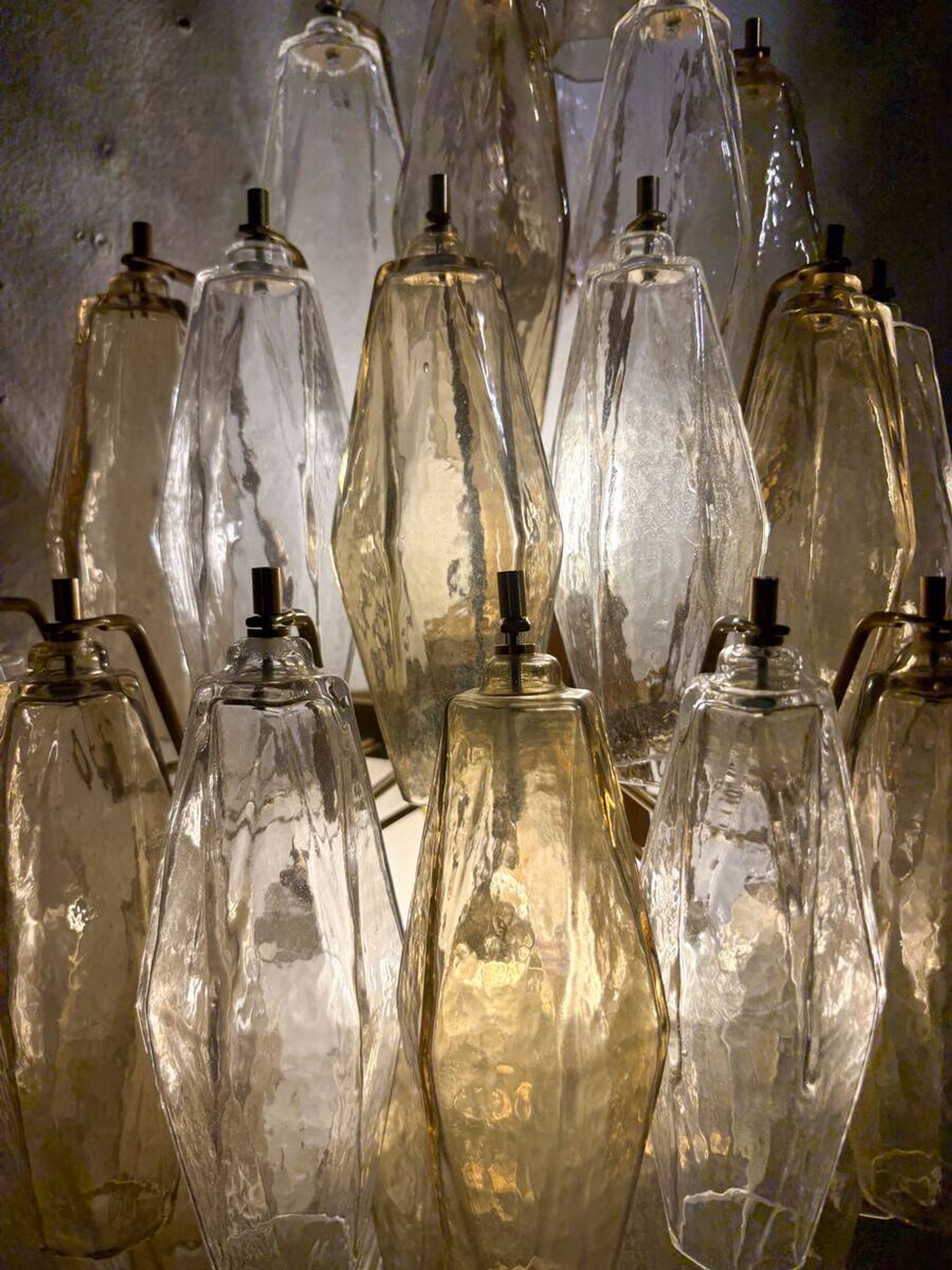 Pair of Murano Glass "Poliedri" Wall Sconces by Carlo Scarpa for Venini, 19