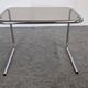 Nested tables with tubular chrome and smoked glass, France 1970.