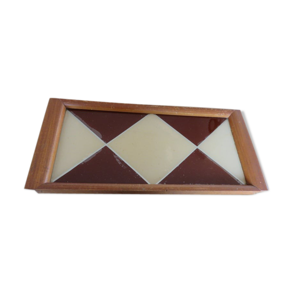 Plateau art deco motif géométrique années 30 40