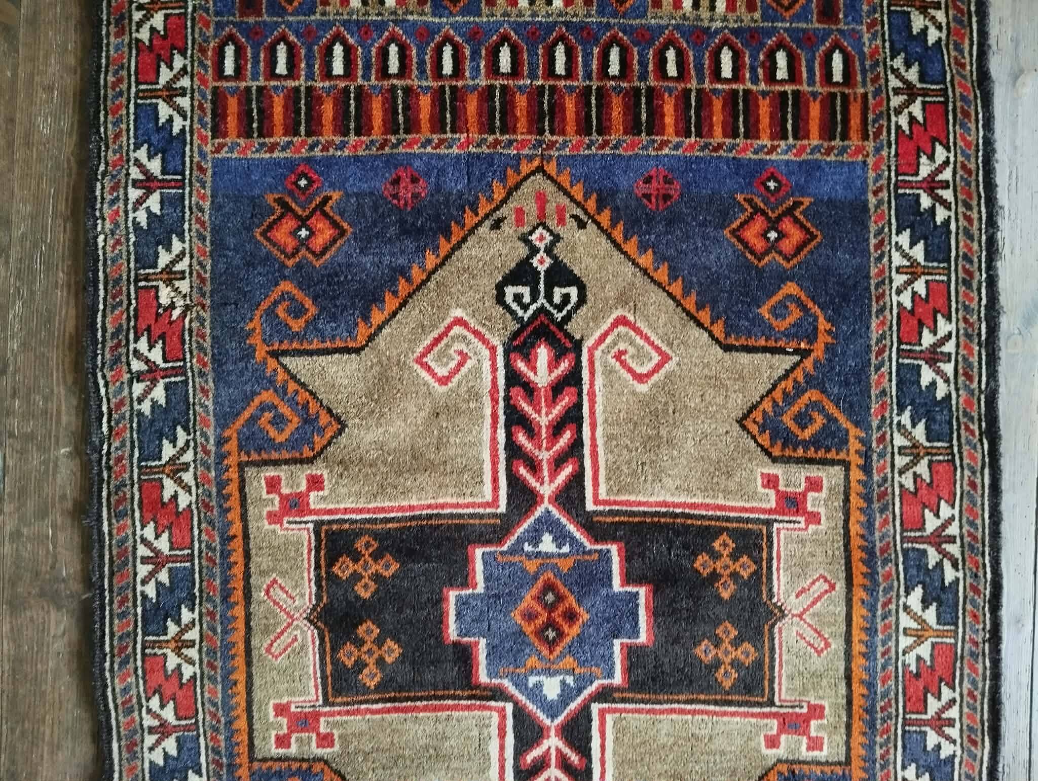 Handmade Afghan Belouch rug 125x80cm