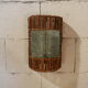 Pair of wooden and glass slats sconces