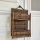 Vintage wicker spice rack