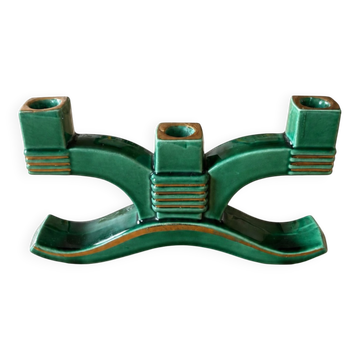 Art Deco ceramic candle holders