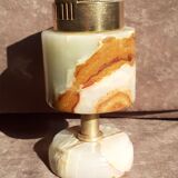 Old marble and brass table lighter