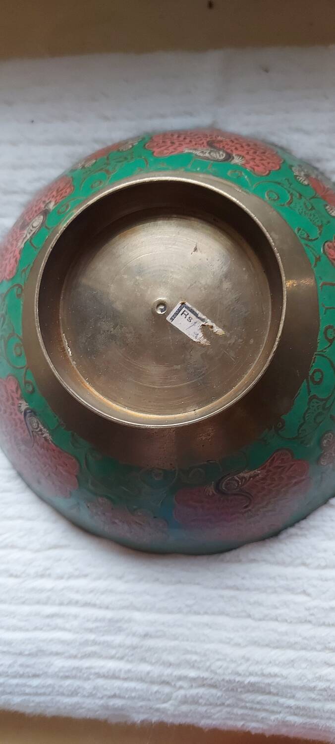 Indian enameled bowl