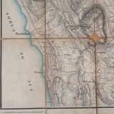 Ancient Italian map, Rivoli, Lake Garda late 19th