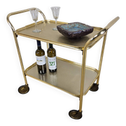 Vintage Carefree English serving trolley gold-coloured 50s/60s