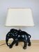 Black ceramic elephant lamp jungle style