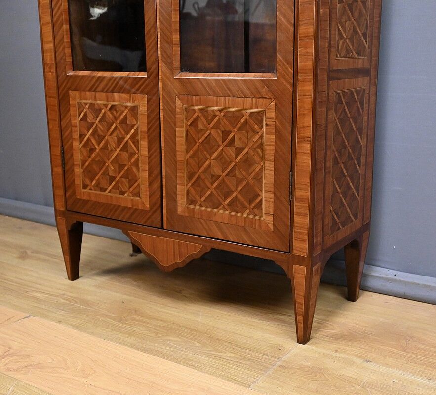 Small marquetry library, Louis XVI style – early 20th century