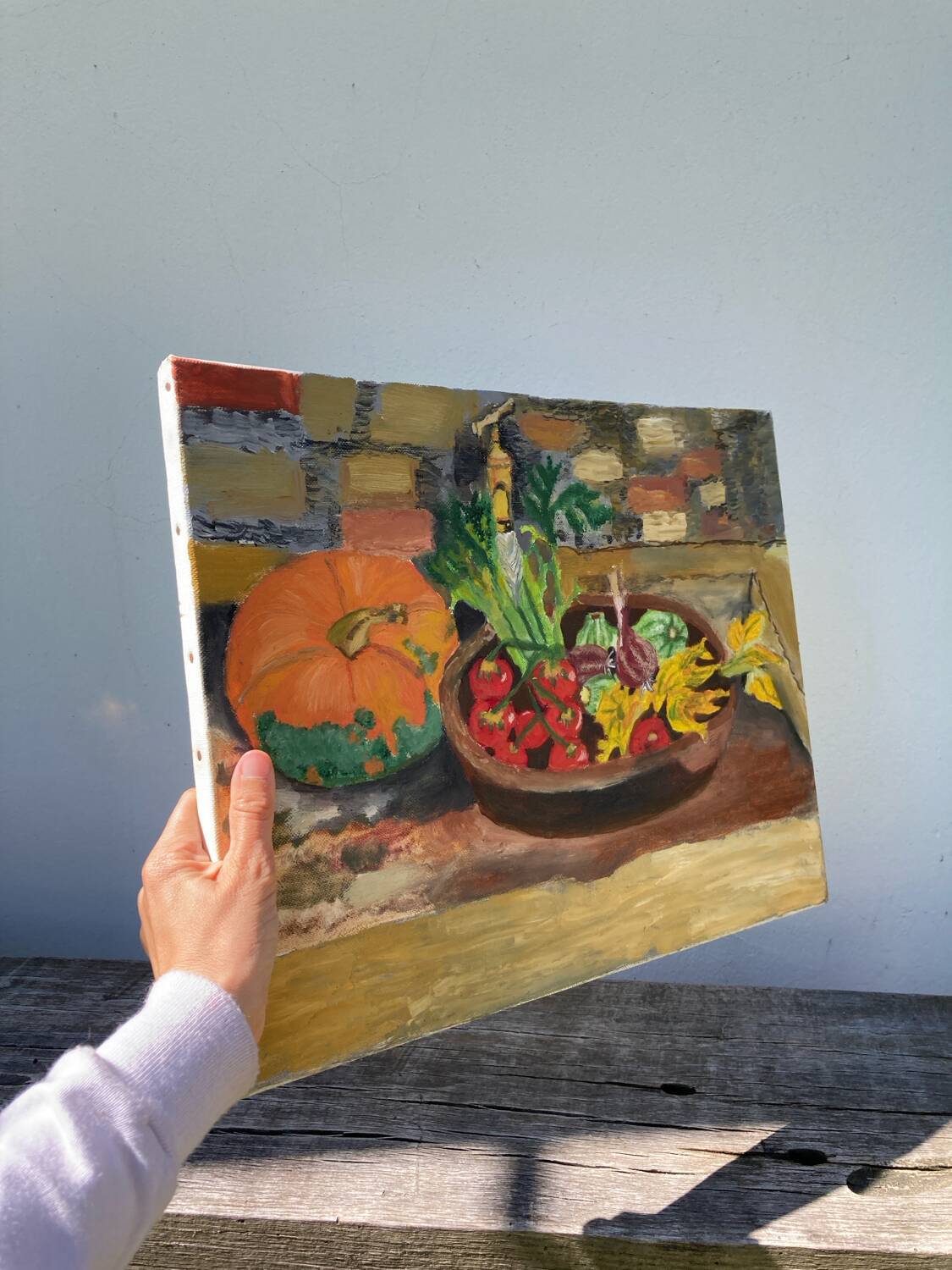 Still life painting oil on canvas