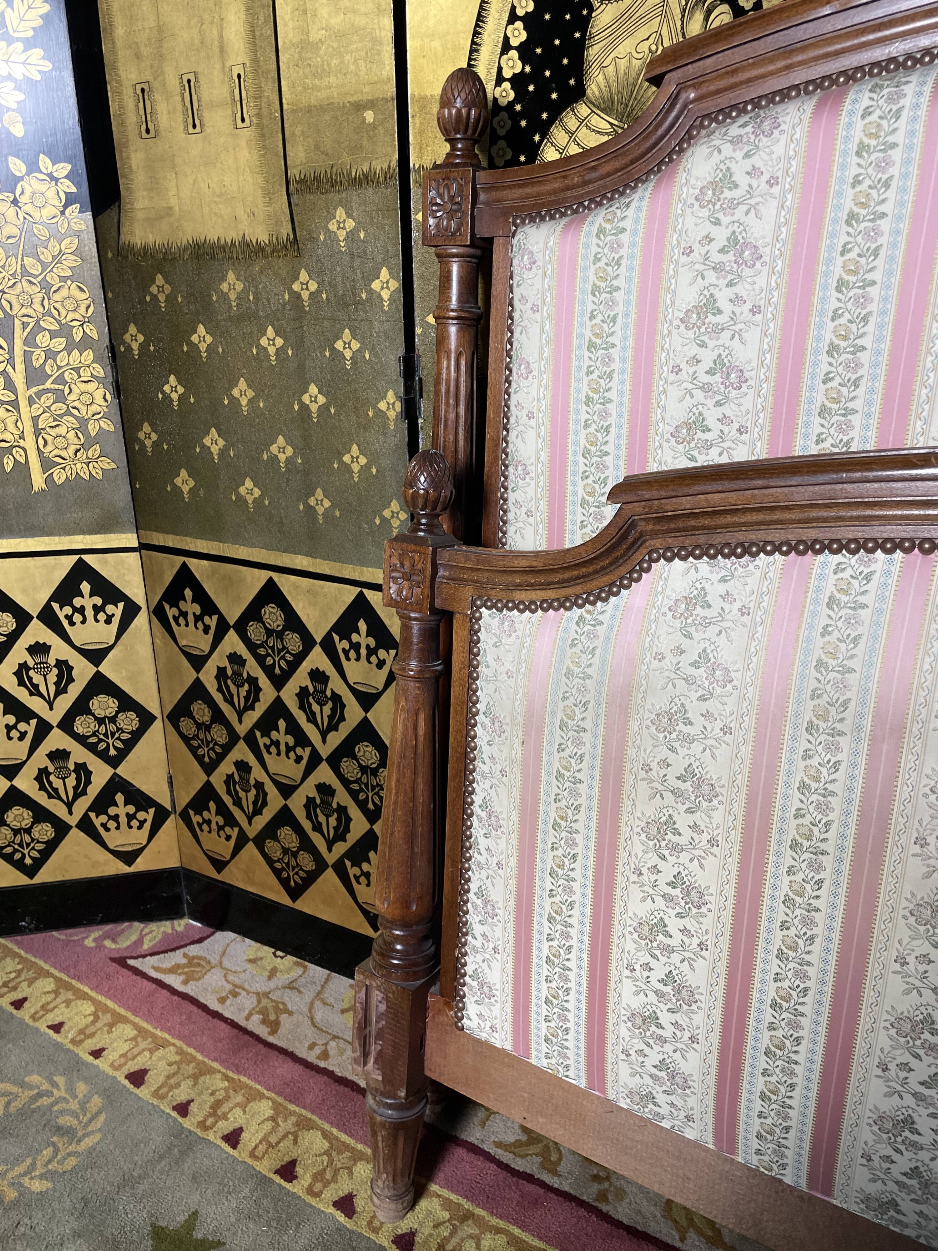 Louis XVI style upholstered bed