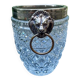 Val Lambert crystal and silver-plated ice bucket with hallmark from the 1950s.
