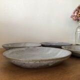 4 enamelled sandstone plates