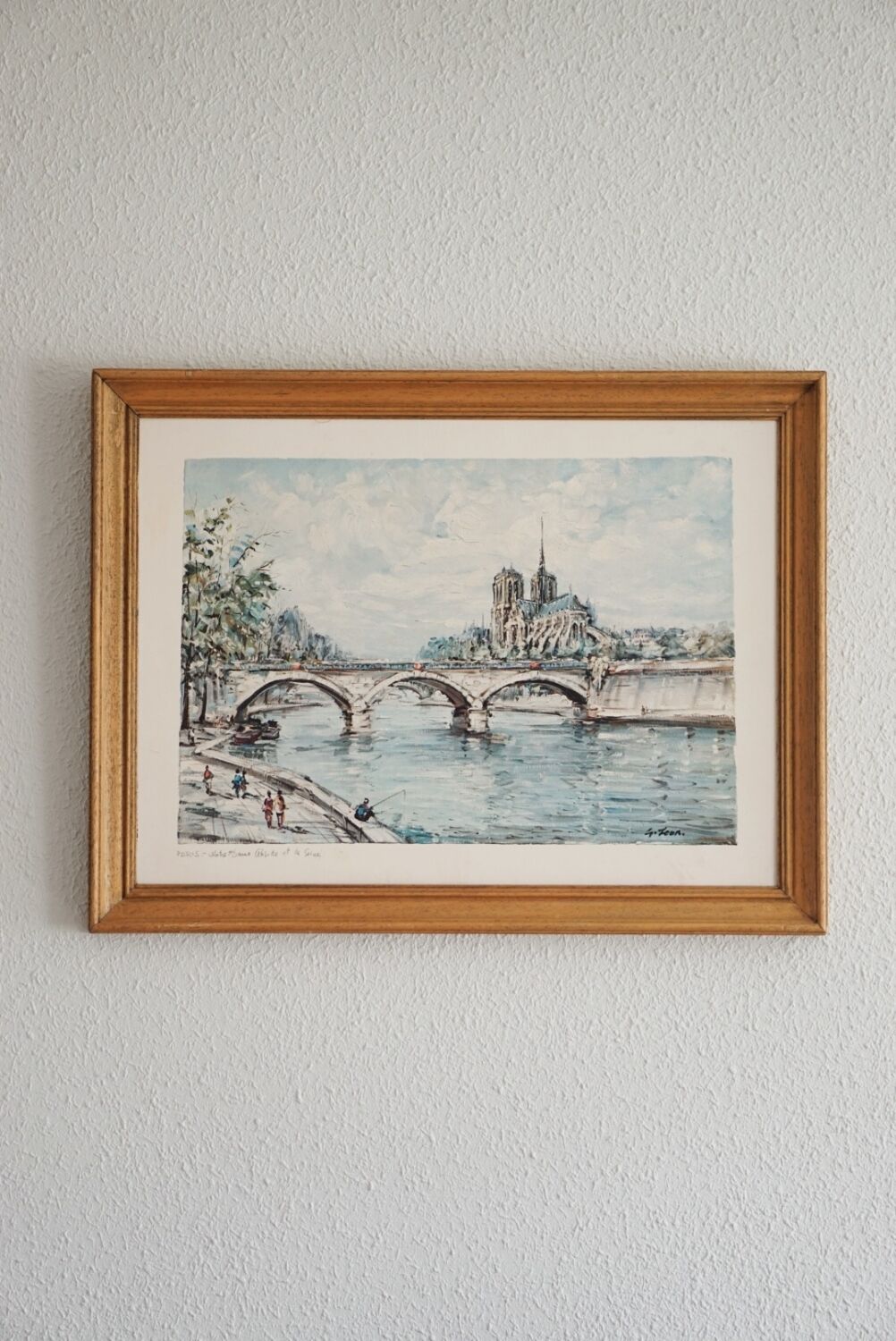Frame wood reproduction Paris painting