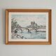 Frame wood reproduction Paris painting