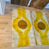 Paire de beaux tapis hollandais Space age / 130x70