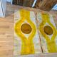 Paire de beaux tapis hollandais Space age / 130x70