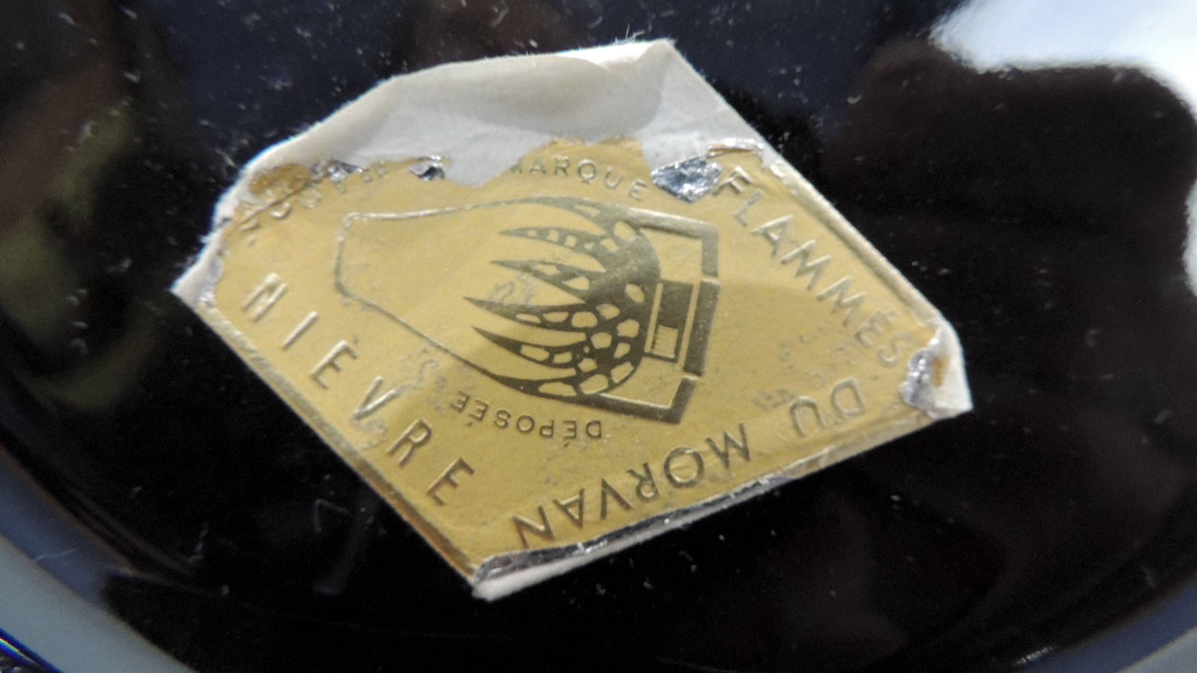 Vintage 70s black and yellow serving plate – Retro decorative plate