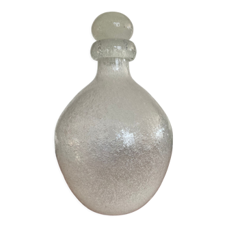 Vintage carafe blown bubble glass 70s