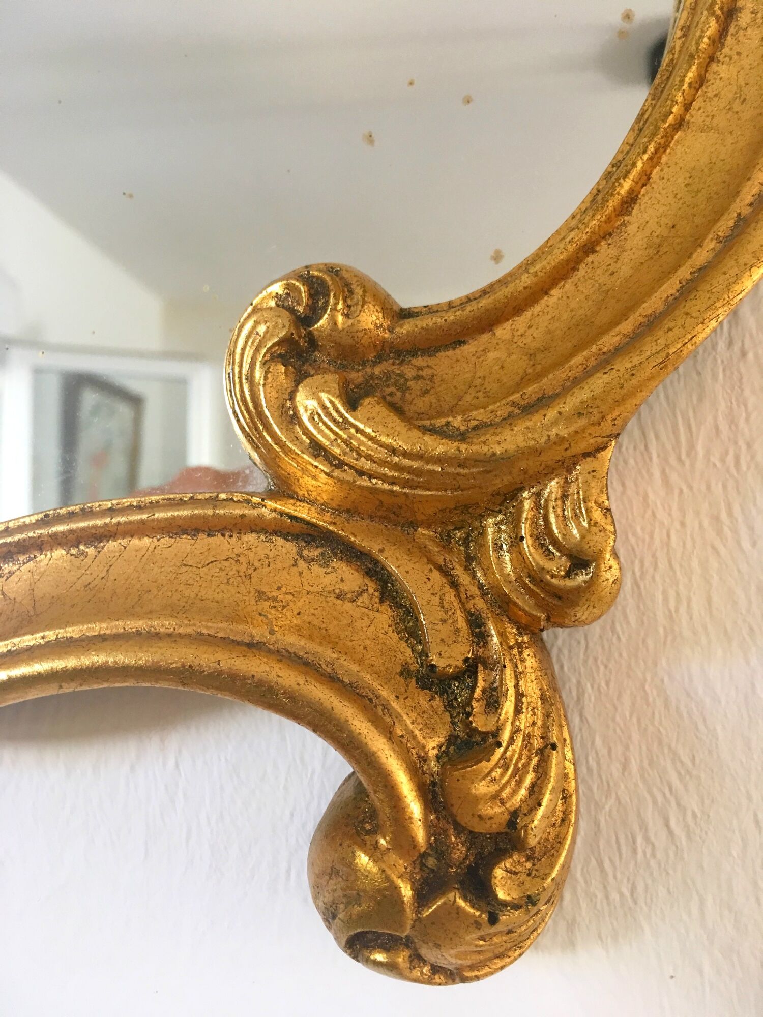 Miroir style Louis XV vintage années 50 48x77cm