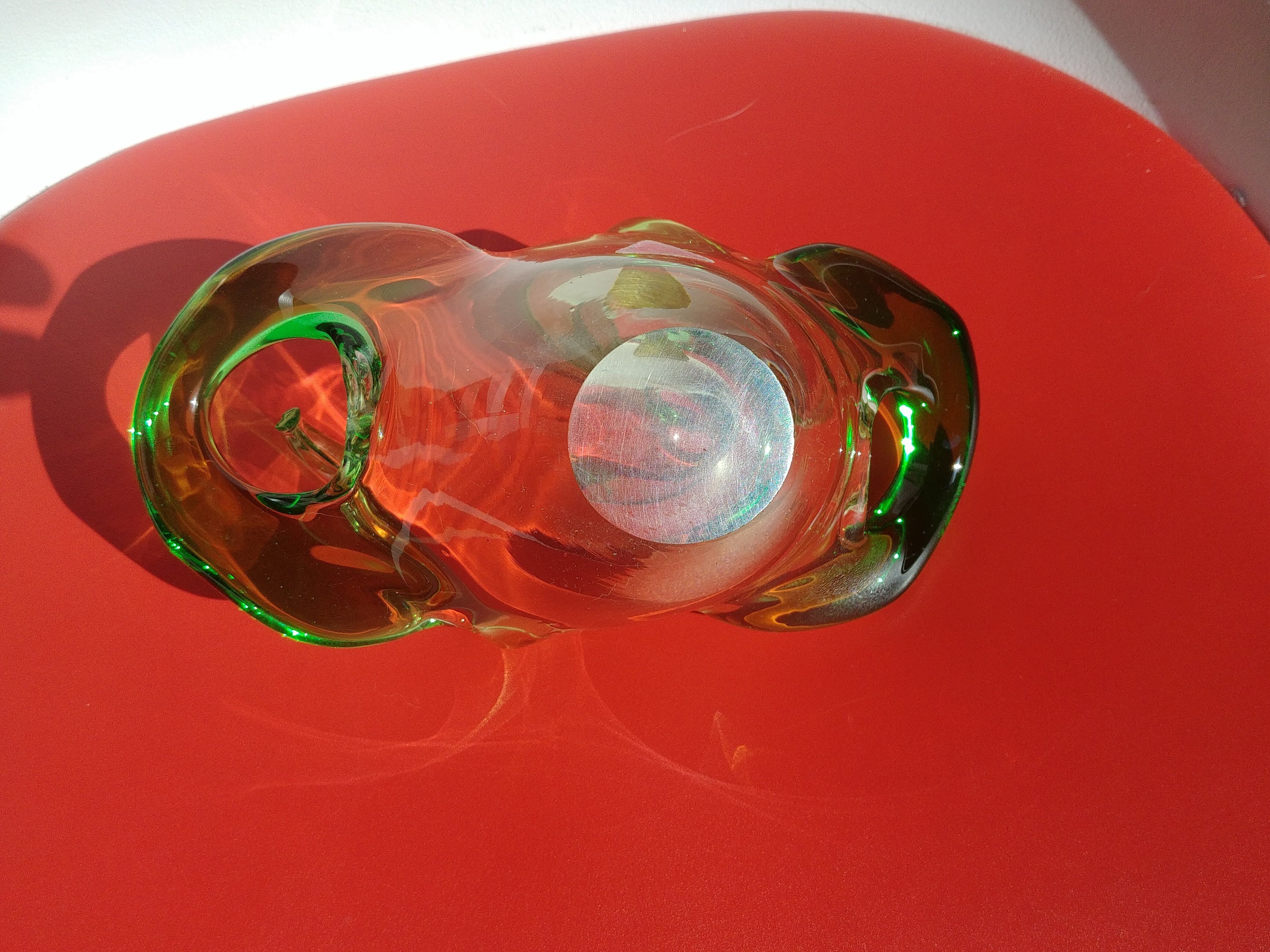 VINTAGE - Superb basket-pocket cut in Murano 60s glass