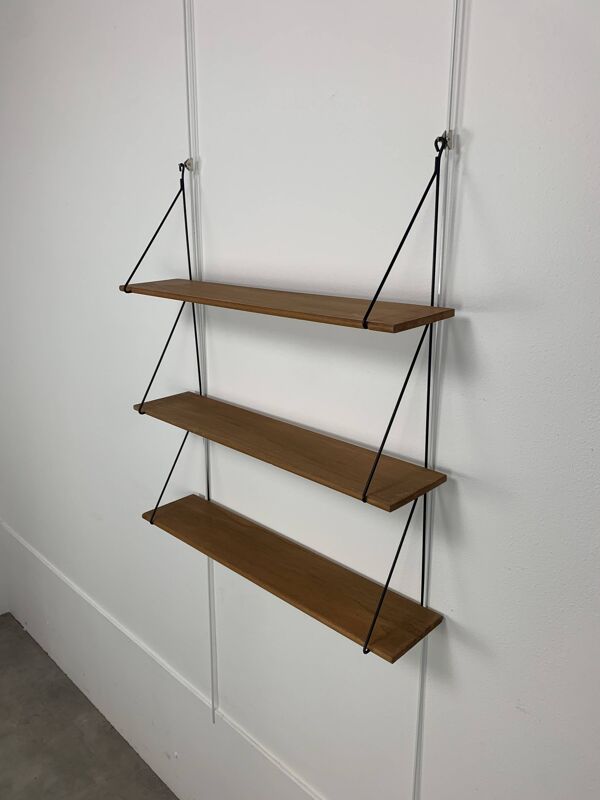Etagère String en bois et métal, années 60