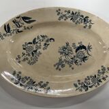 Plat ovale en porcelaine longwy signé yeho