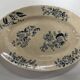 Plat ovale en porcelaine longwy signé yeho