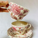 English chintz pink and caffé tea set johnson brothers