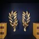 Pair of "Maison FlorArt" gilded metal wall lights - circa 1960.