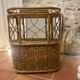 Vintage rattan bedside table
