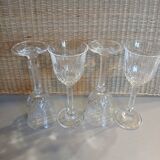 4 antique stemmed glasses