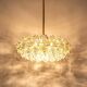 Dazzling chandelier, brass and crystal glass by Kinkeldey, Germany, 1970s.