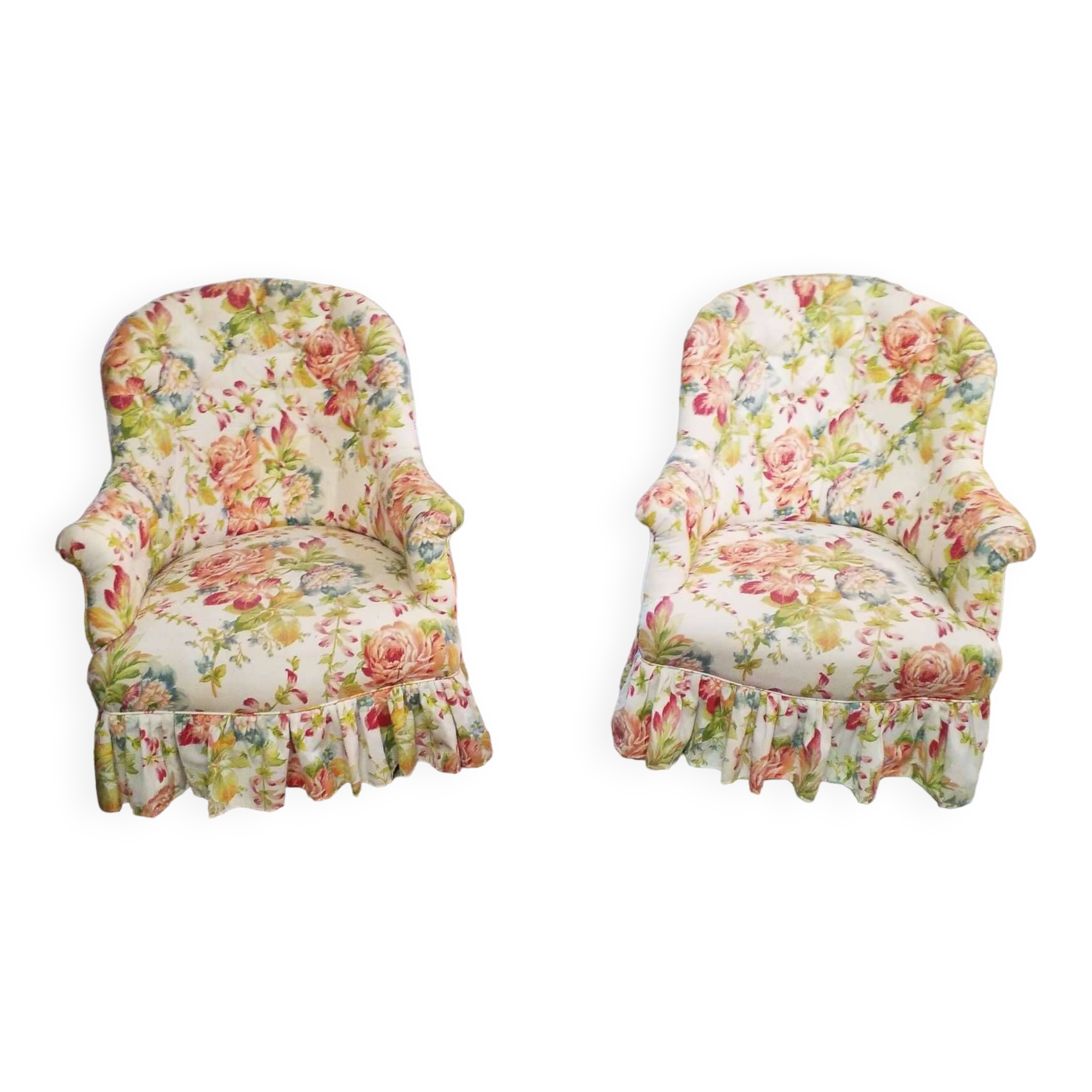 Pair of toad armchairs