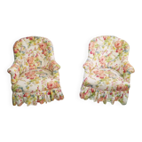 Pair of toad armchairs