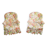 Paire de fauteuils crapauds