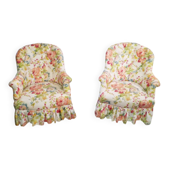 Paire de fauteuils crapauds