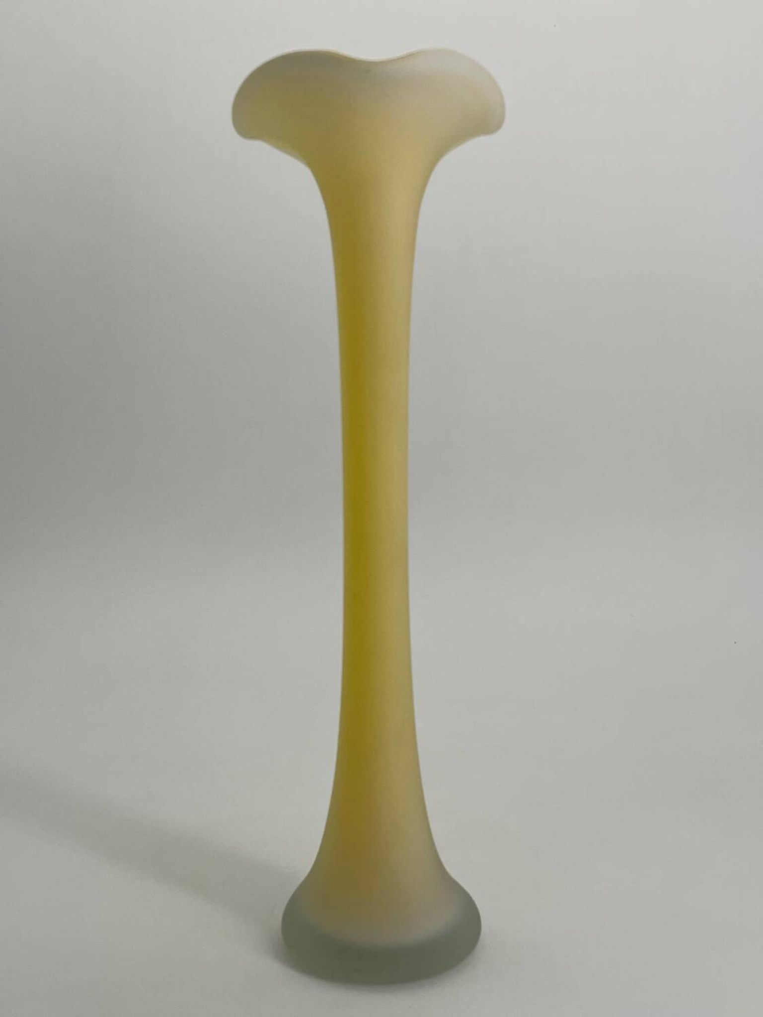 Vintage vase in yellow glass paste