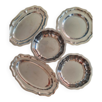 Plats inox lot de 5