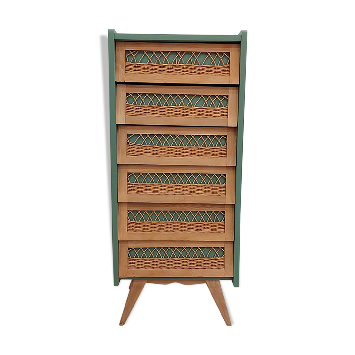 Vintage rattan chiffon