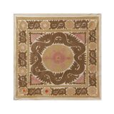 Tapis noué à la main, tapis turc vintage 140x140 cm